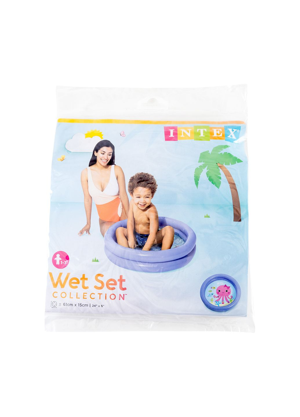 Дитячий надувний басейн колір різнокольоровий ЦБ-00122609 Intex (290663659)