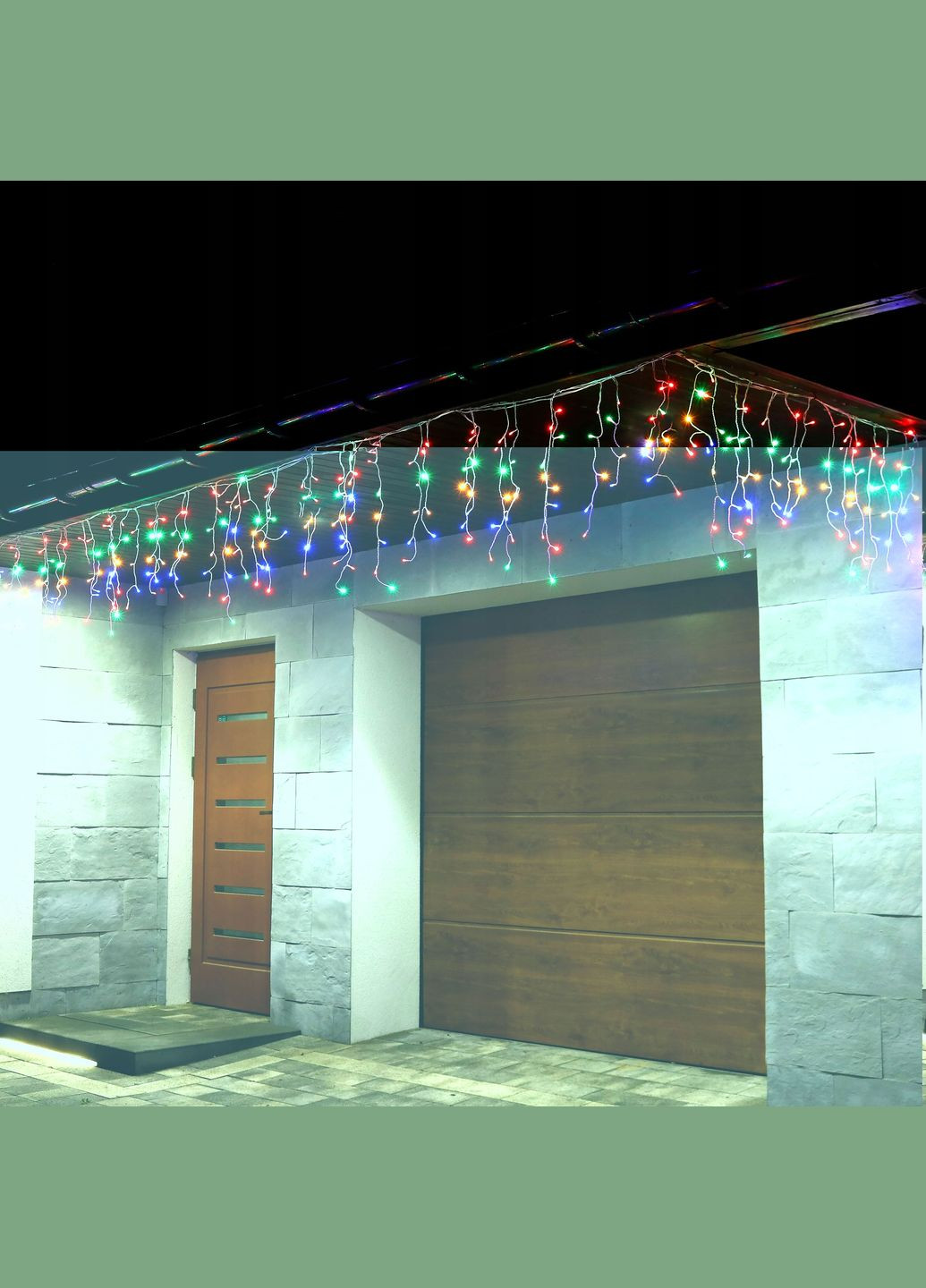 Гирлянда бахрома уличная (наружная) 8 м 200 LED Mix Springos CL0203 (344588912)