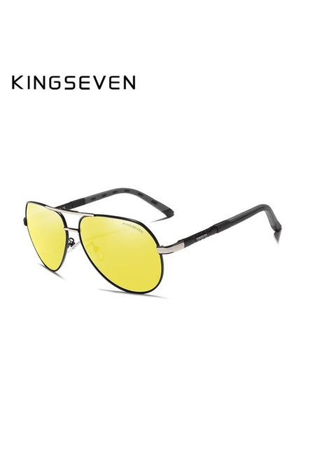 Мужские поляризационные очки ночного видения K725 Black Yellow KINGSEVEN (304974584)