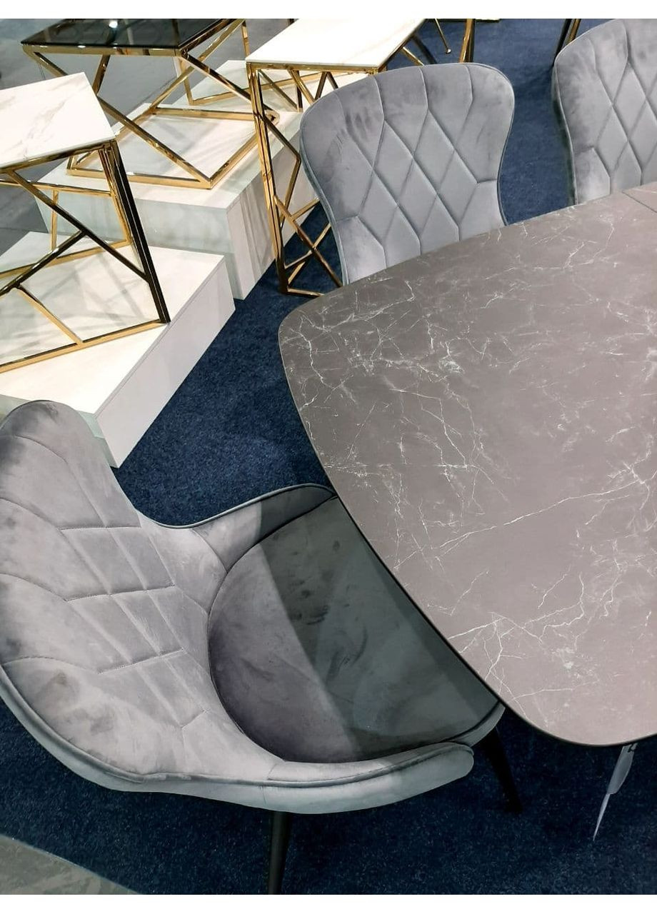 Стілець LOTUS VELVET чорний каркас / сірий BLUVEL 14 LOTUSVCSZ Signal (372178104)