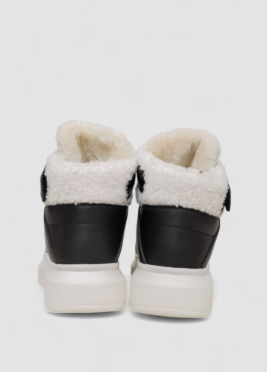 Кроссовки женские зимние на меху,, 248RA2253 Stilli чёрно-белые всесезоны (315318835)