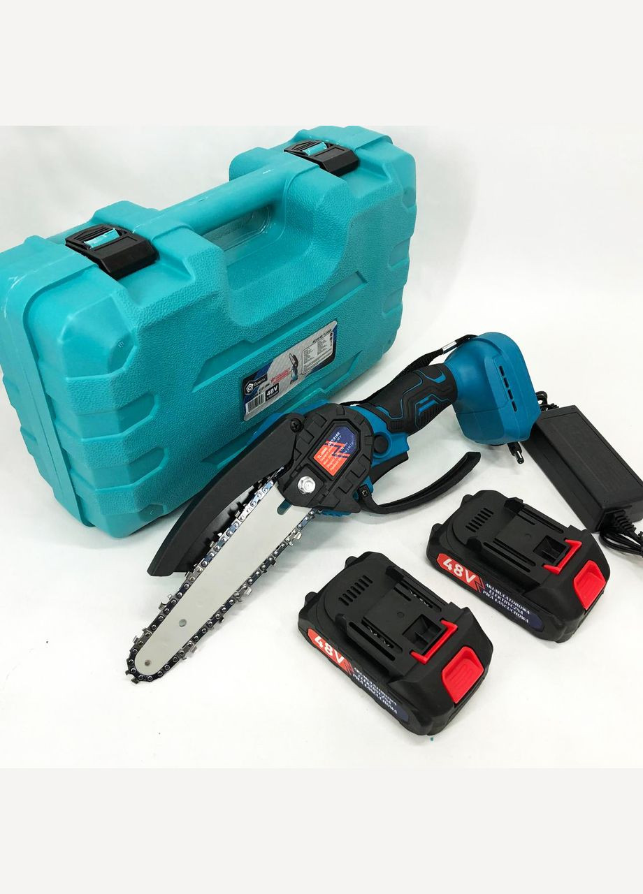 Акумуляторна ланцюгова міні пила 6" (15 см) 24V для обрізання дерев та розпилу дров, по дереву Domotec (364666045)