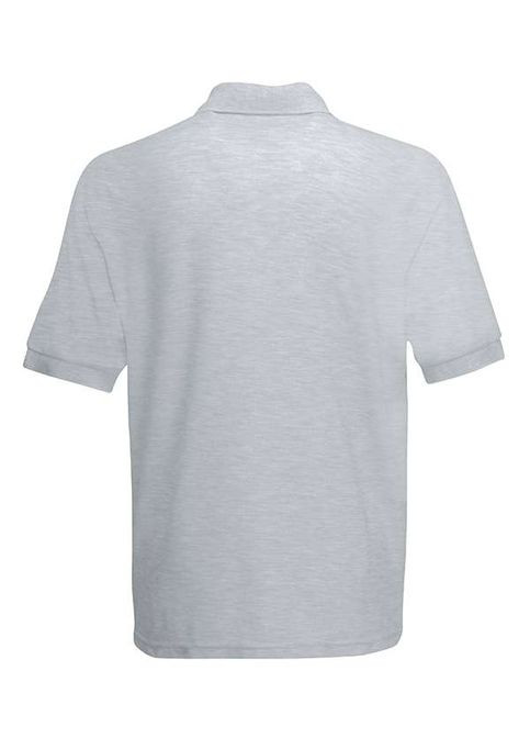 Сіра футболка поло чоловіча 65/35 polo (0634020945xl) з коротким рукавом Fruit of the Loom