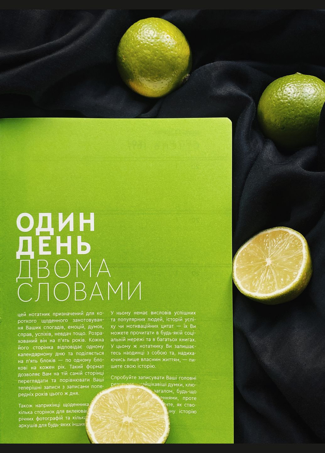 Щоденник На 5 років Один день - двома словами Білий Недатований Один.Нуль 5-річний щоденник (305776543)