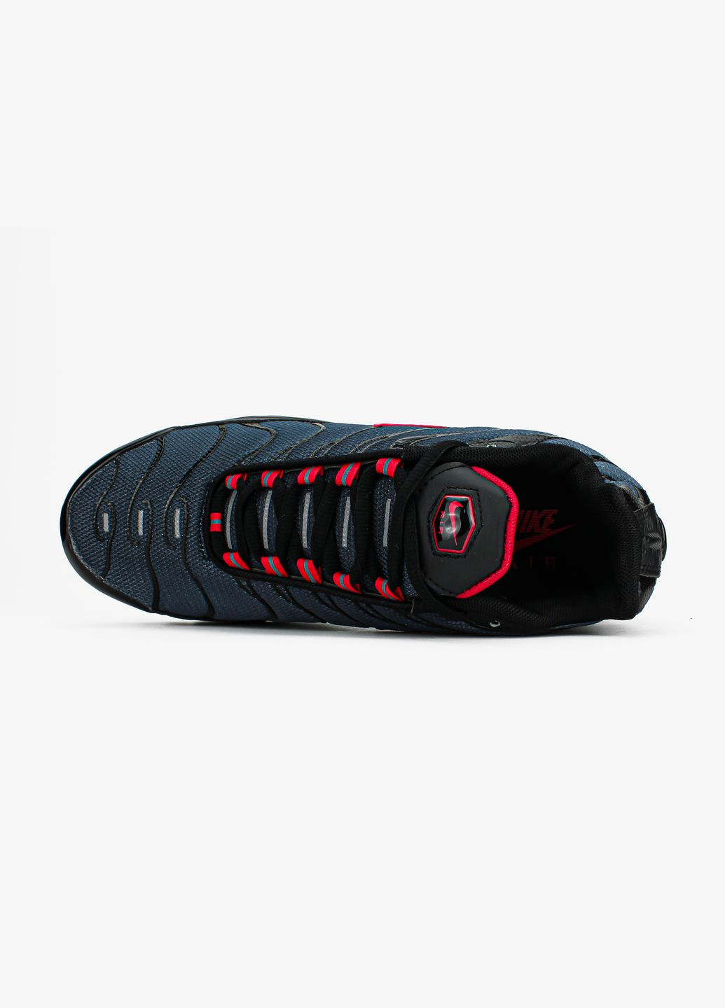 Чорні Осінні кросівки чоловічі nike air max plus black blue red | найк аір макс тн плюс чорні No Brand