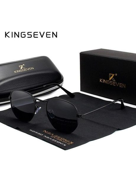 Жіночі поляризаційні сонцезахисні окуляри N7548 Black Gray KINGSEVEN (303401644)