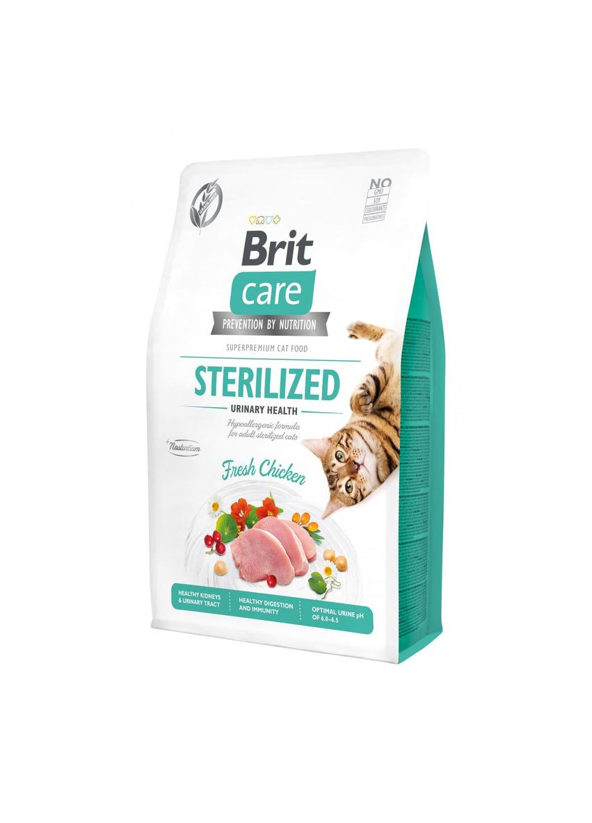 Корм для стерелізованих кішок із підтримкою сечовидільної системи Care Sterilized Urinary Health 2 кг, з куркою Brit (292114630)