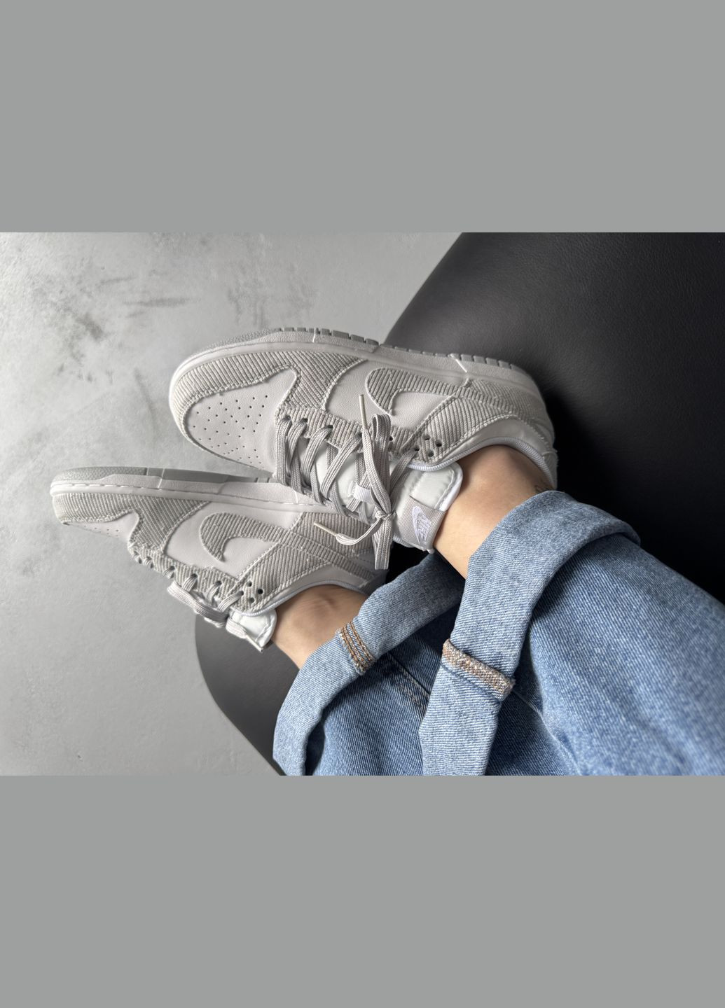 Кросівки жіночі Nike SB Dunk Low Grey White | Найк СБ Данк сірі No Brand сірі демісезони (342080208)