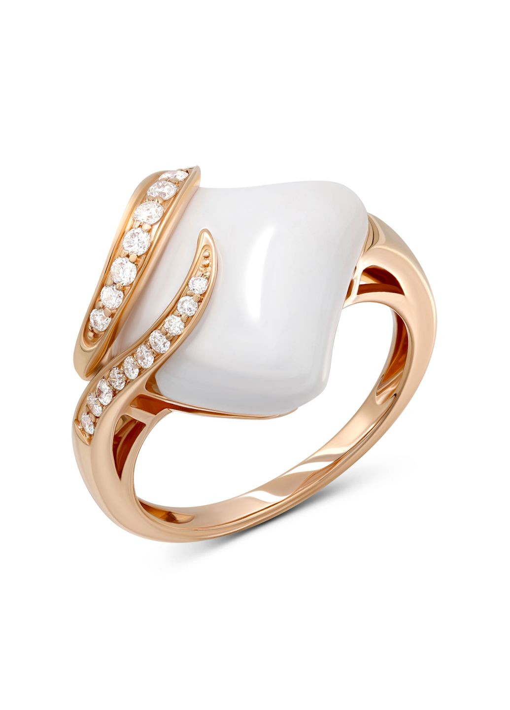 Кольцо с бриллиантами и агатом в розовом золоте 1-125 731 Zarina (278388489)