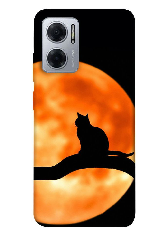 Чехол с принтом для Xiaomi Redmi Note 11E / для Ксяоми, сяоми, ксиоми редми ноте 11Е Кот на фоне луны No Brand (339676473)