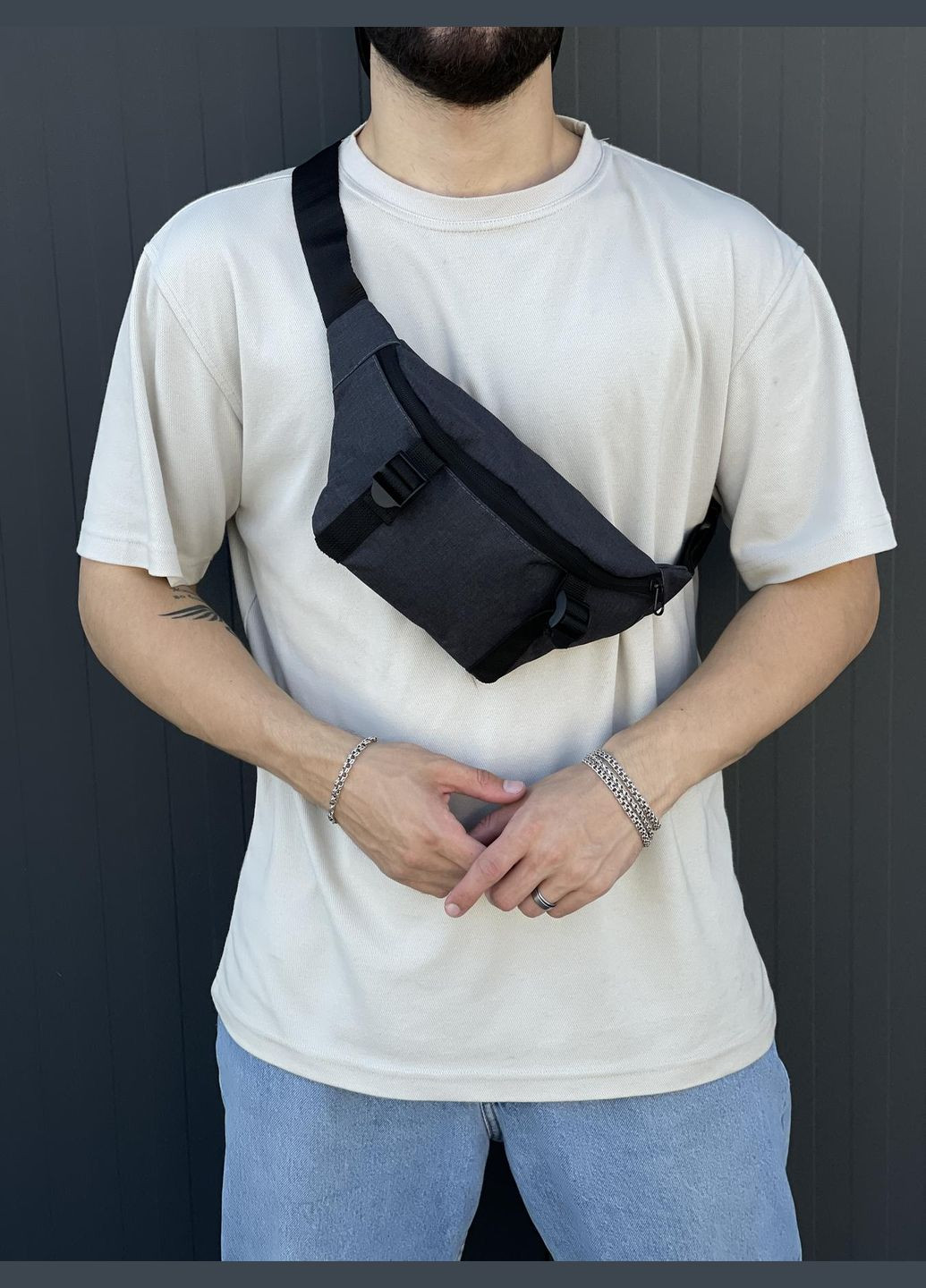 Бананка Fazan темно-сірий меланж Intruder (332411773)