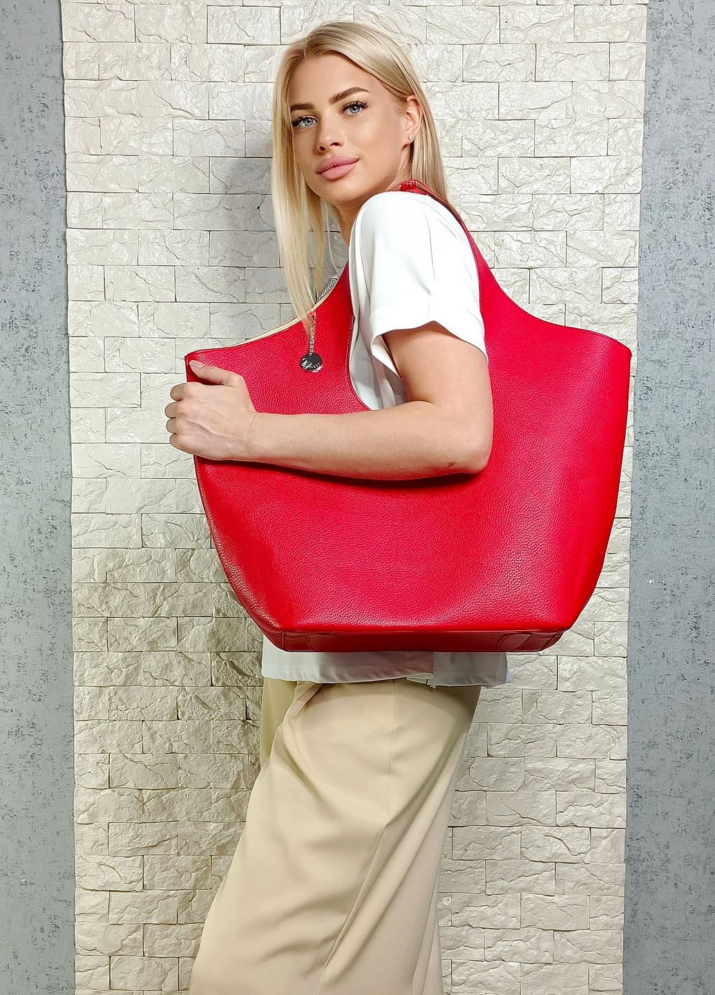 Сумка Diana&Co з екошкіри з застібкою на кнопку (336999412)