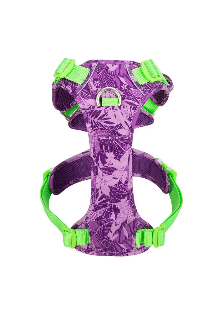 Шлея для собак Tropical, регулируемая светоотражающая нейлоновая шлея, Фиолетовый XS (33-43см) Truelove (301940173)