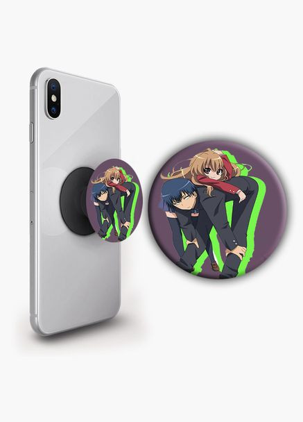 Держатель для телефона PopSockets Аниме ТораДора #05 Черный No Brand (304503139)