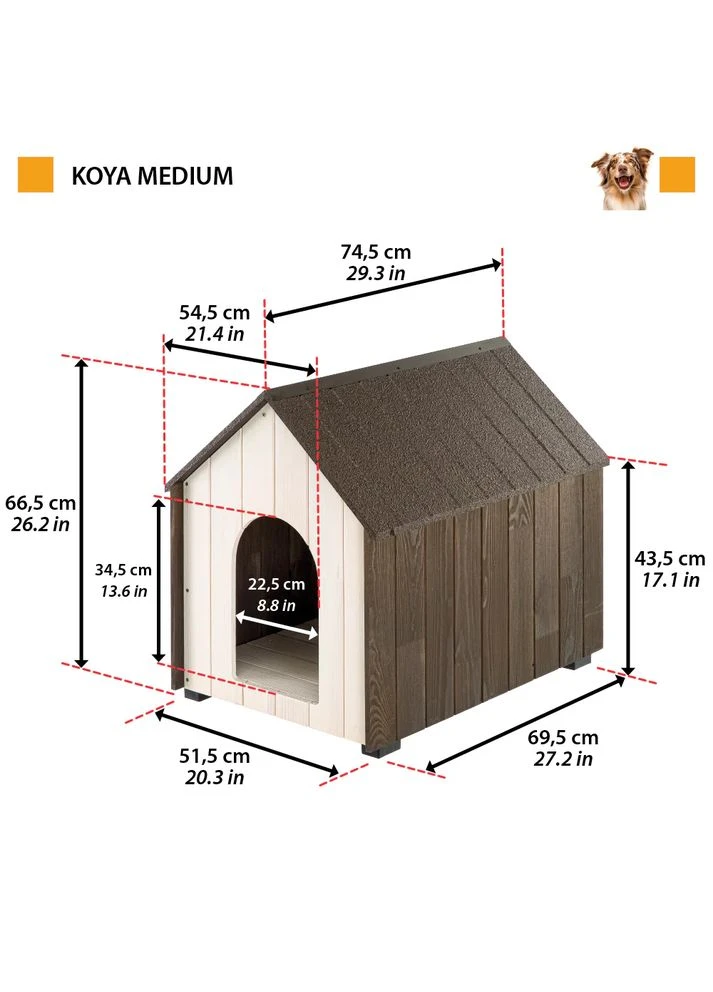 KENNEL KOYA MEDIUM Буда для собак дерев'яна Ferplast (335206479)