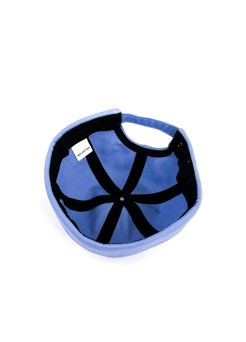 Бейсболка без козирка з регулятором котон жіноча синя НІЛАН LuckyLOOK 464-216 (294205838)