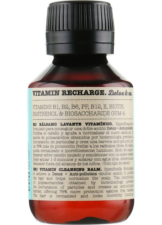 Вітамінний антиоксидантний шампунь Vitamin Recharge Detox 500ml (494719-84170) Eva Professional (368640041)