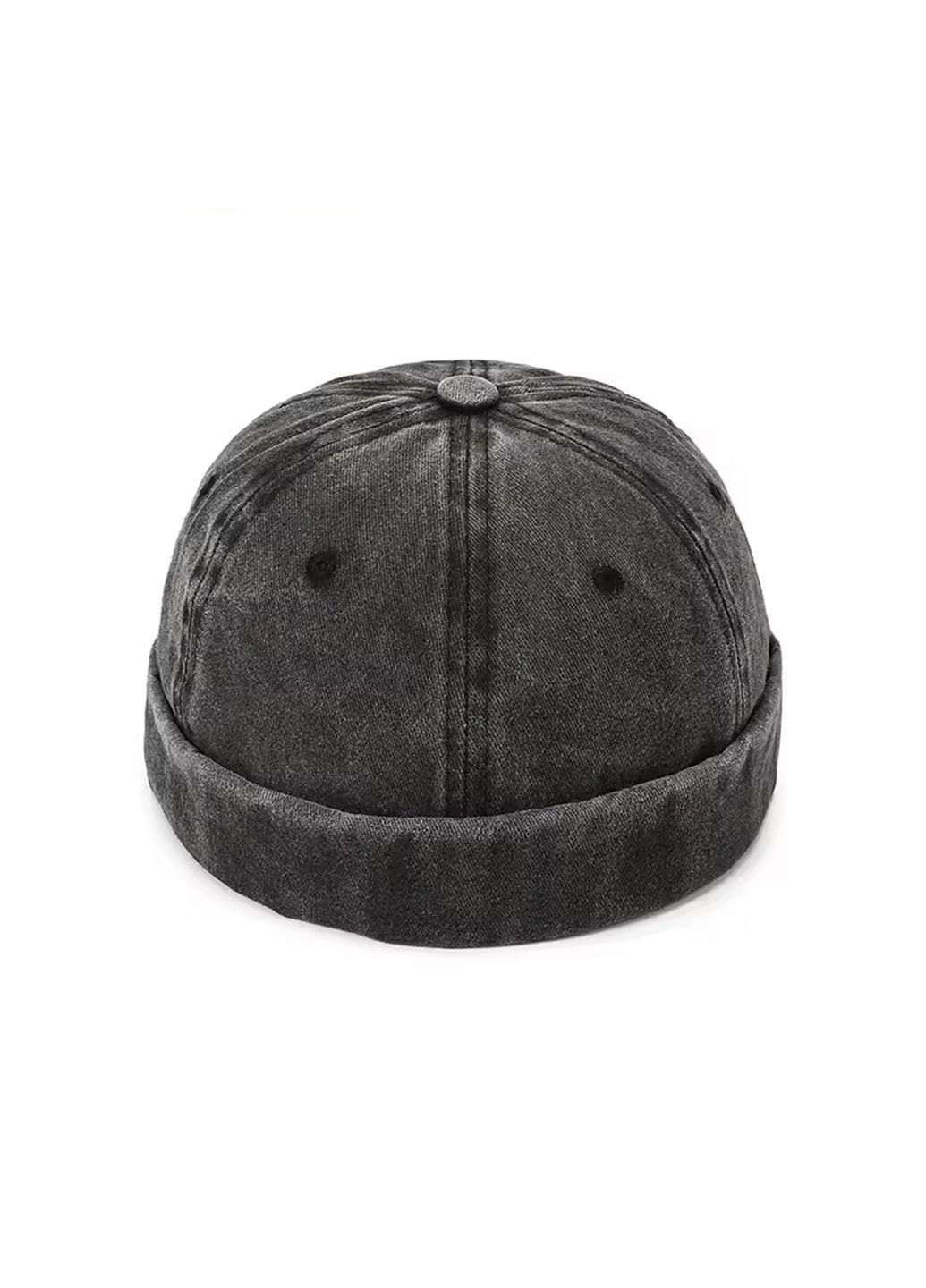 Кепка Докер Класичний (Однотонний, міні біні, безкозирка) без козирка Чорний, Унісекс WUKE One size No Brand (334674050)