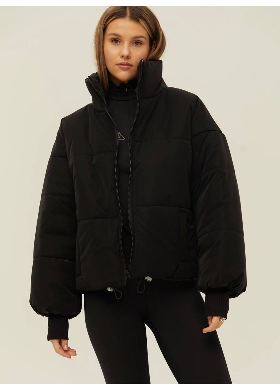 Чорна зимня куртка жіноча пило-водо відштовхуюча Style Point