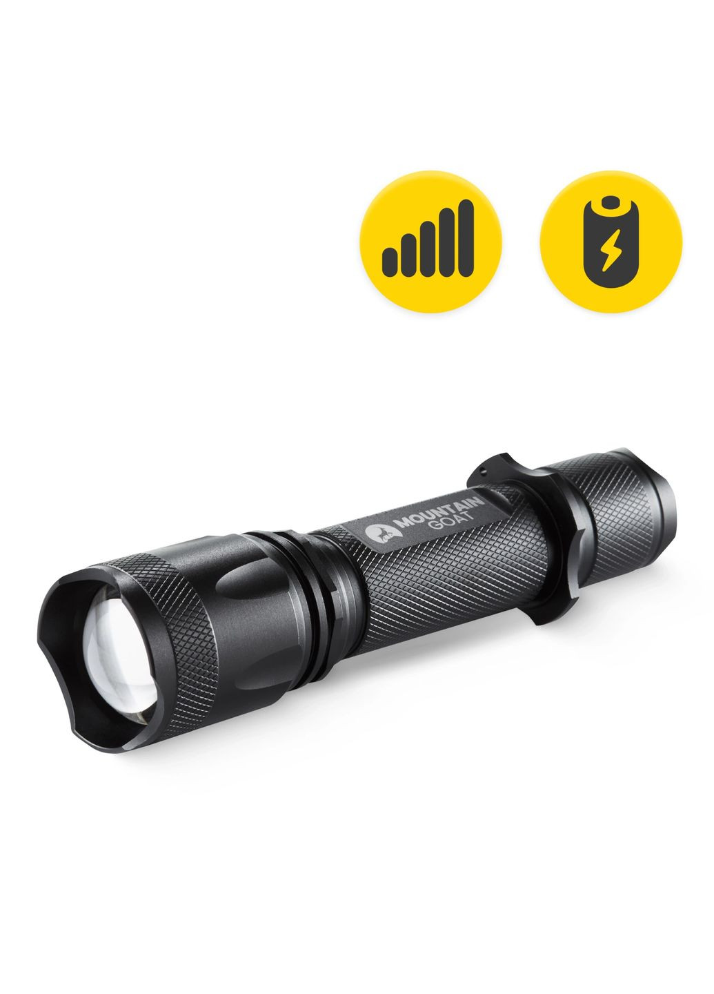 Фонарь ручной LED 800 lm аккумуляторный, 5 режимов Black () Mountain Goat P-5907739318329 (355801848)