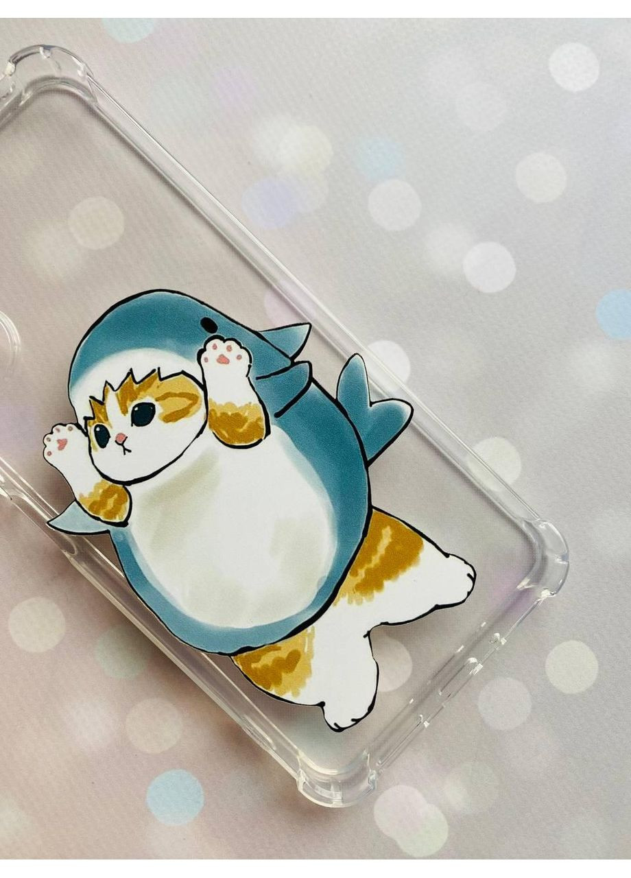 Чехол с утолщенными углами на Samsung Galaxy A24 (A245) 4G:: Котенок акула (принт 379) Creative (355389351)