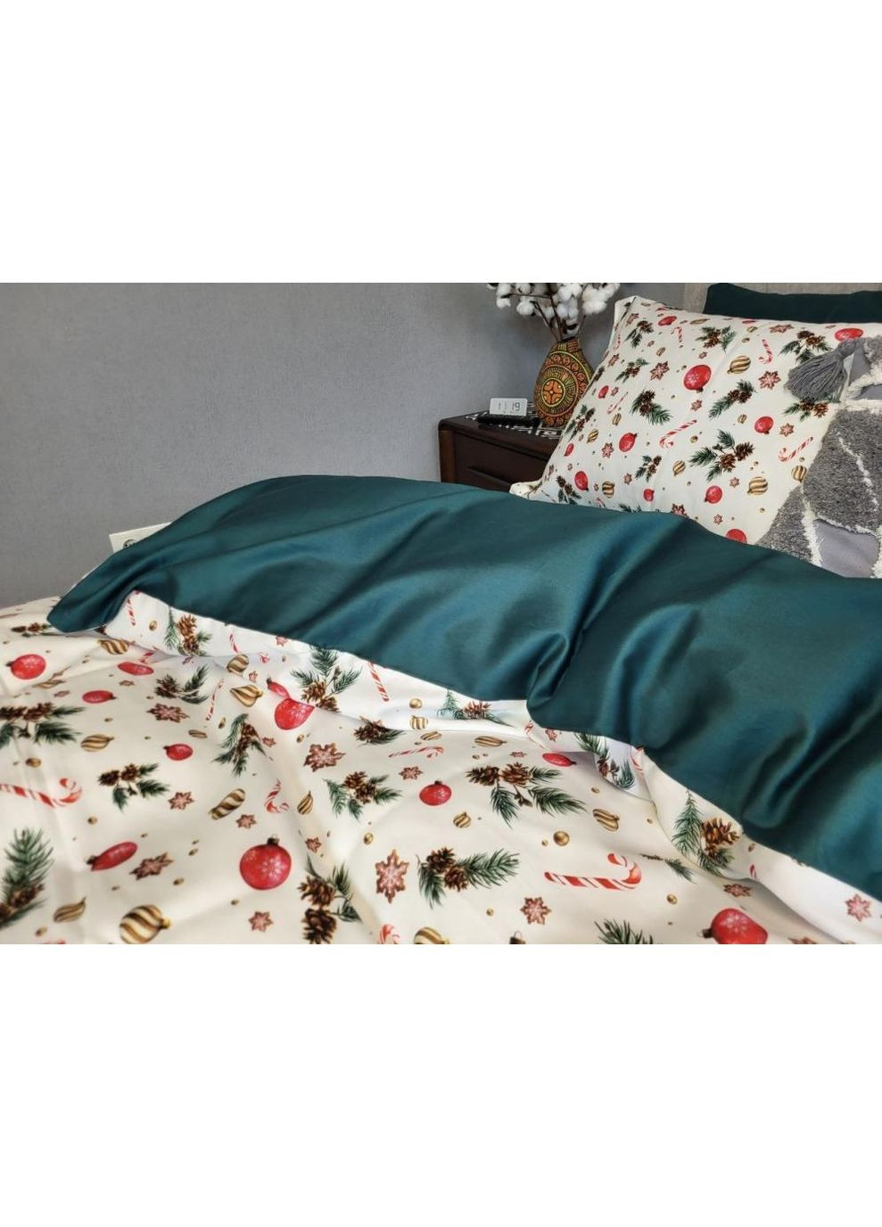 Постільна білизна з резинкою DECORATIONS, сатин PREMIUM Евро розмір, наволочки 50/70 No Brand (363190782)