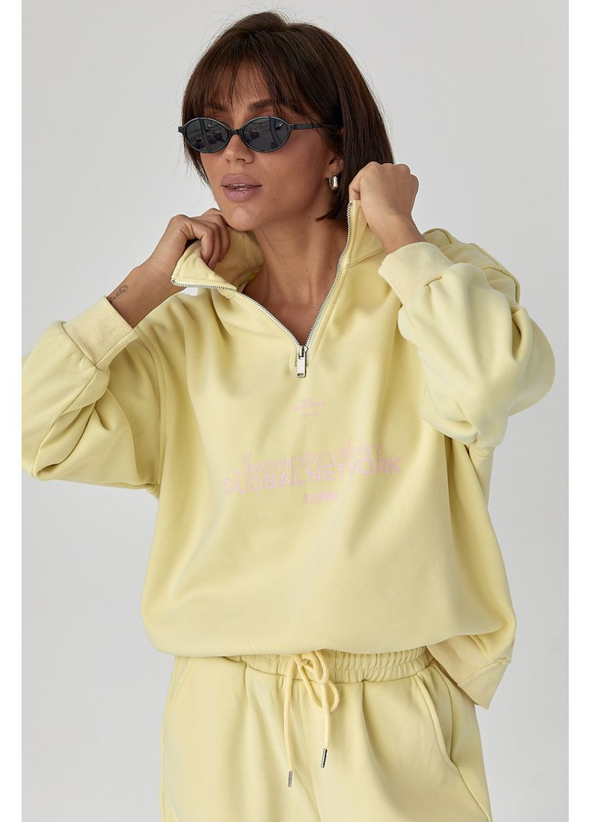 Теплый спортивный костюм с надписями Lurex Спортивный костюм (370381253)