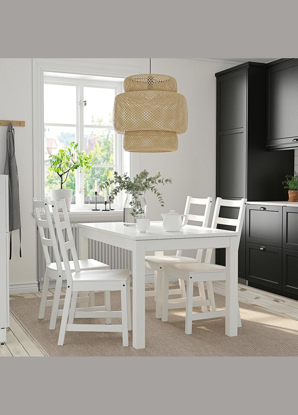 Стіл і 4 стільці ІКЕА LANEBERG / NORDVIKEN 130/190х80 см (s39482719) IKEA (278405789)
