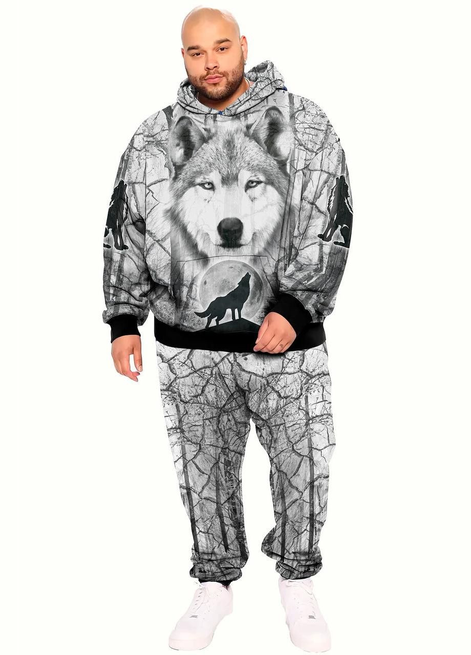 Спортивный костюм мужской батал серо Яскраво (322720621)