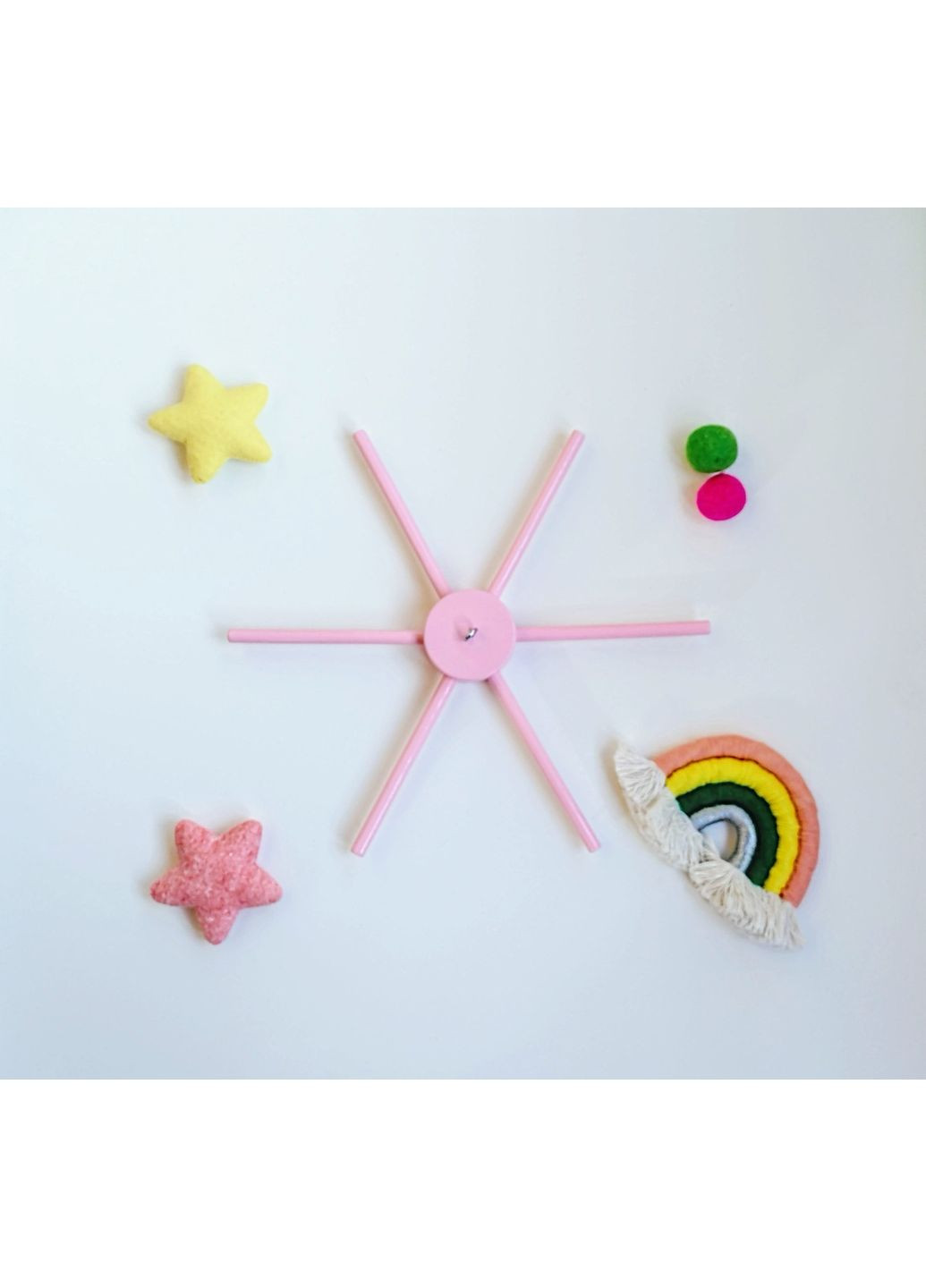 Основа Хрестовина для дитячого мобіля, 6 променів, 28 см, No Brand (362474961)