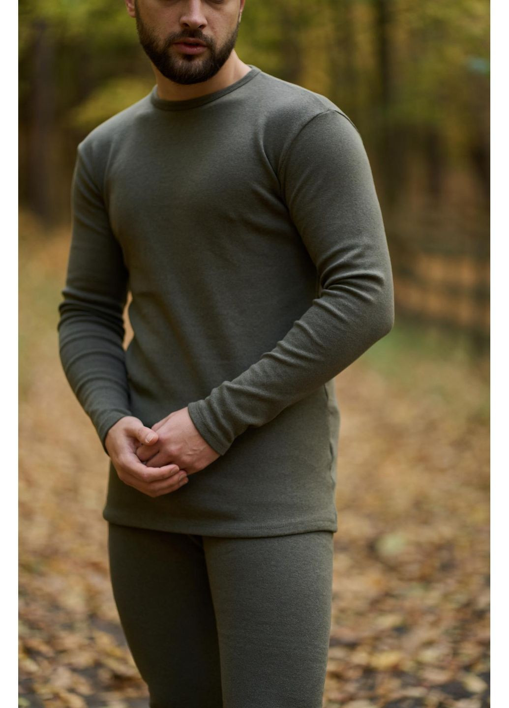 Термобілизна чоловіча "Thermo hot" хакі / Комплект термобілизни на флісі для спорту та активного відпочинку Intruder (365957275)