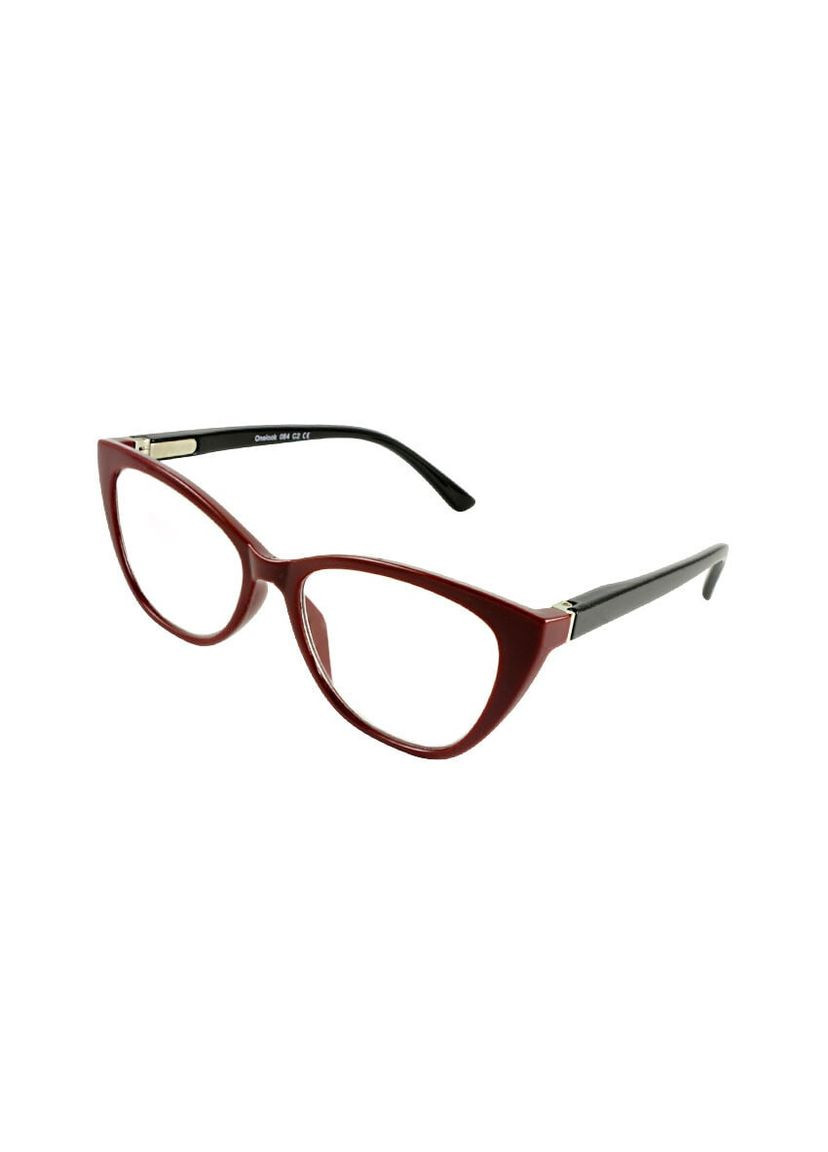 Бордовые пластиковые женские очки для зрения плюса и минуса () CA Onelook 084 (345726150)