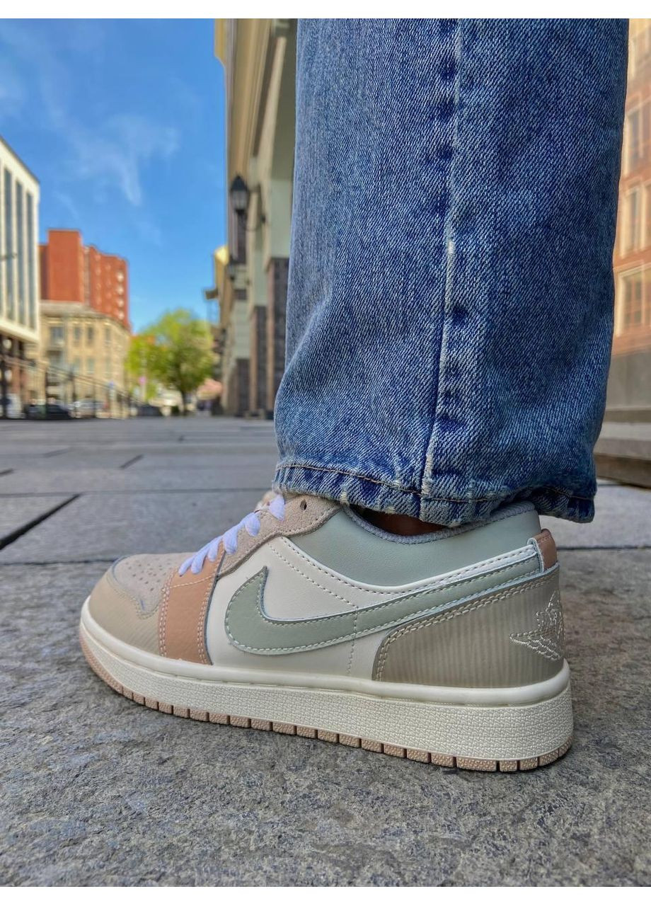 КРОСІВКИ ЖІНОЧІ NIKE AIR JORDAN 1 LOW BEIGE НАЙК АІР ДЖОРДАН No Brand бежеві демісезони (368887794)