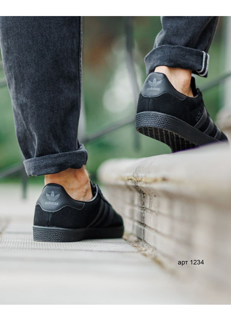 Черные кроссовки adidas gazelle full black No Brand