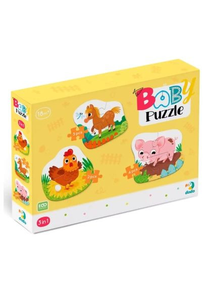 Пазл 3 в 1 День на ферме (300394) Dodo 3 в 1 День на фермі (366066847)