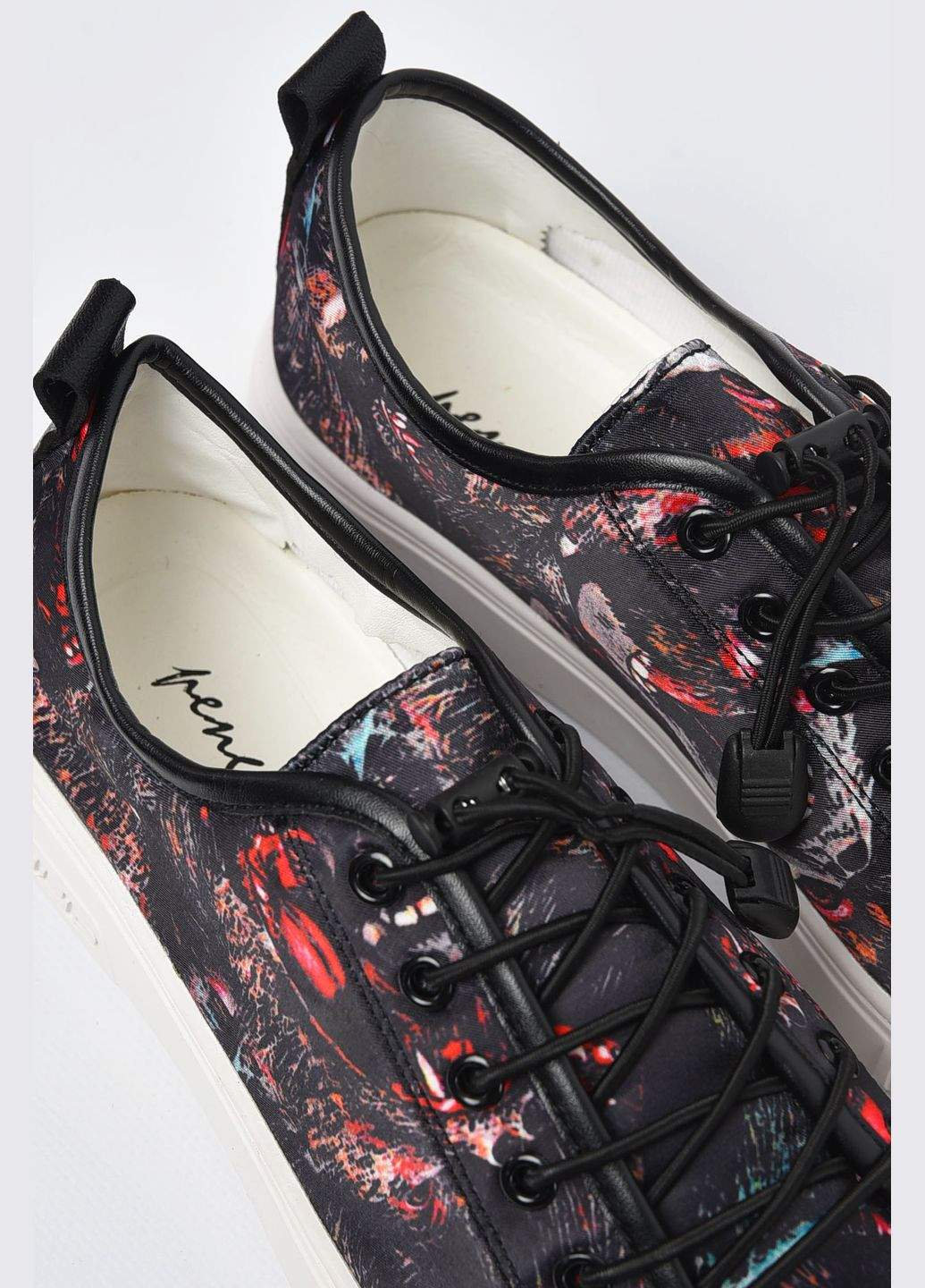 Чорні кеди чоловічі чорного кольору на шнурівці Let's Shop