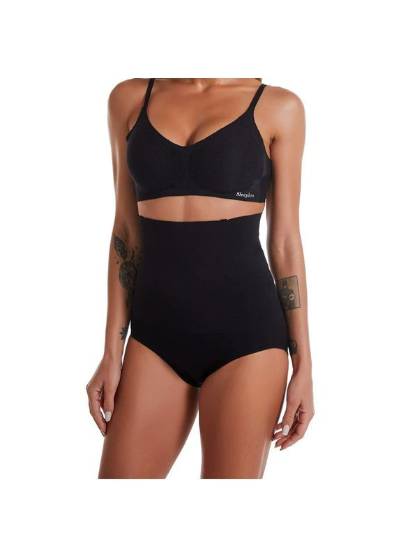 Женские утягивающие трусики с высокой посадкой черные No Brand Трусики (321971276)