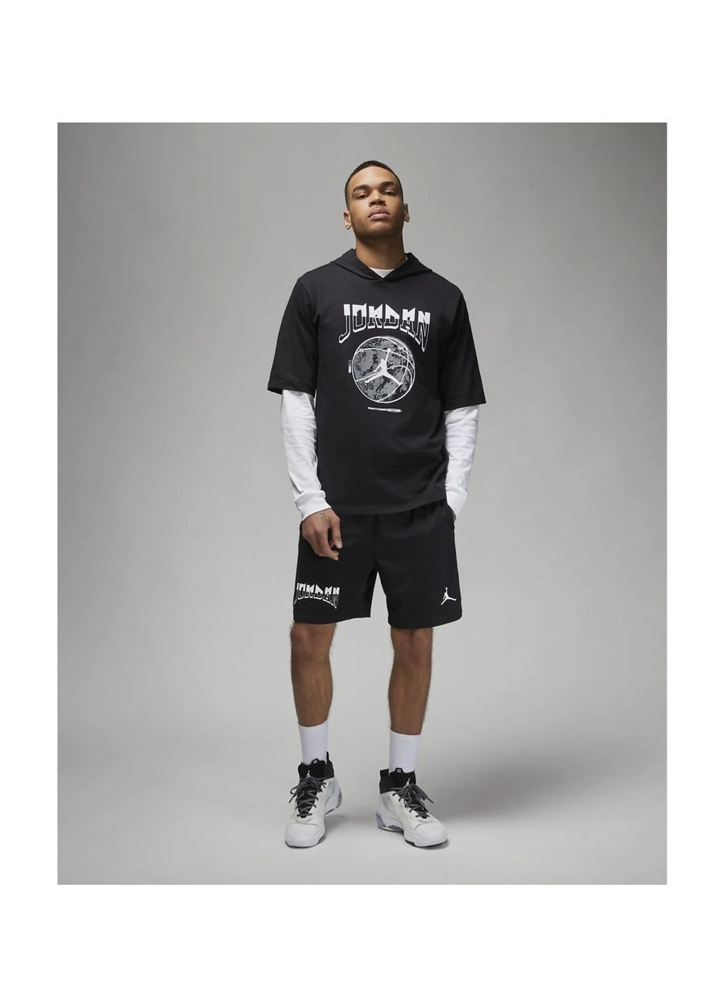 Черная футболка мужская t-shirt sport black Air Jordan