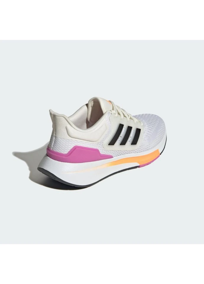 Кроссовки EQ21 Run White/Multi adidas белые лето (373619647)