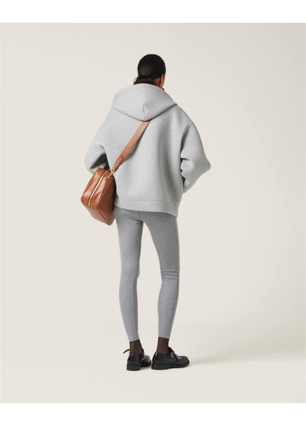 Женская кофта с логотипом MIU MIU Cotton zipper hoodie Серый No Brand (360750470)