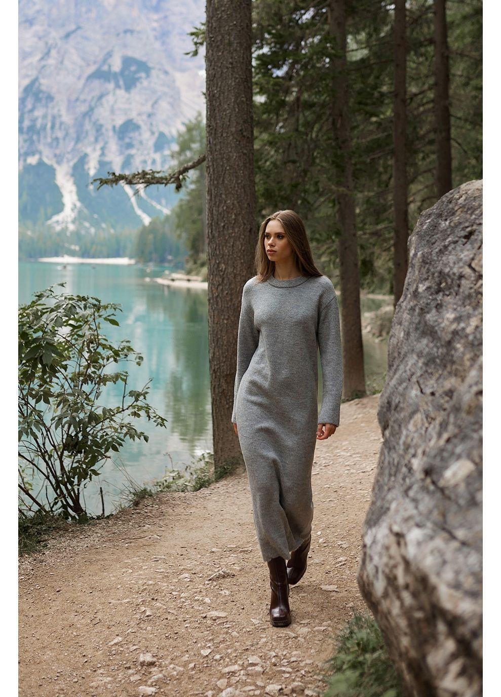 Сіра сукня 2792 Triko Bakh