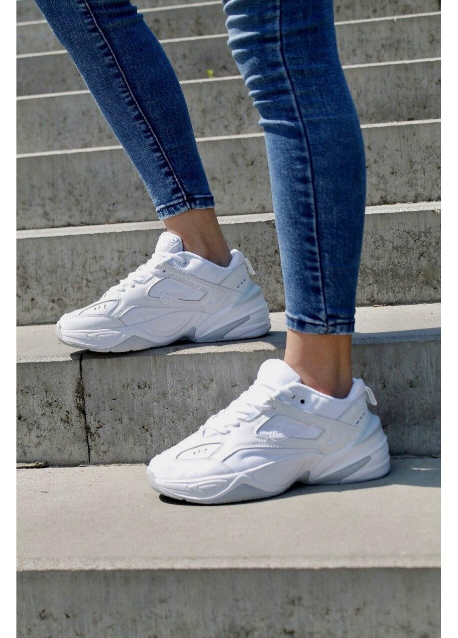 КРОССОВКИ ЖЕНСКИЕ NIKE M2K TEKNO WHITE 2 НАЙК М2К ТЕКНО No Brand белые демисезоны (367168837)