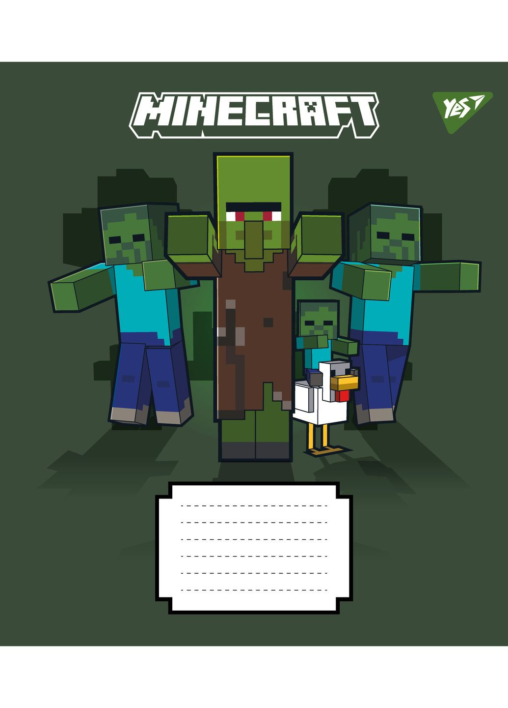 Набір зошитів шкільних А5/12 клітинка Minecraft Signs 25 шт (767556) Yes (352167524)