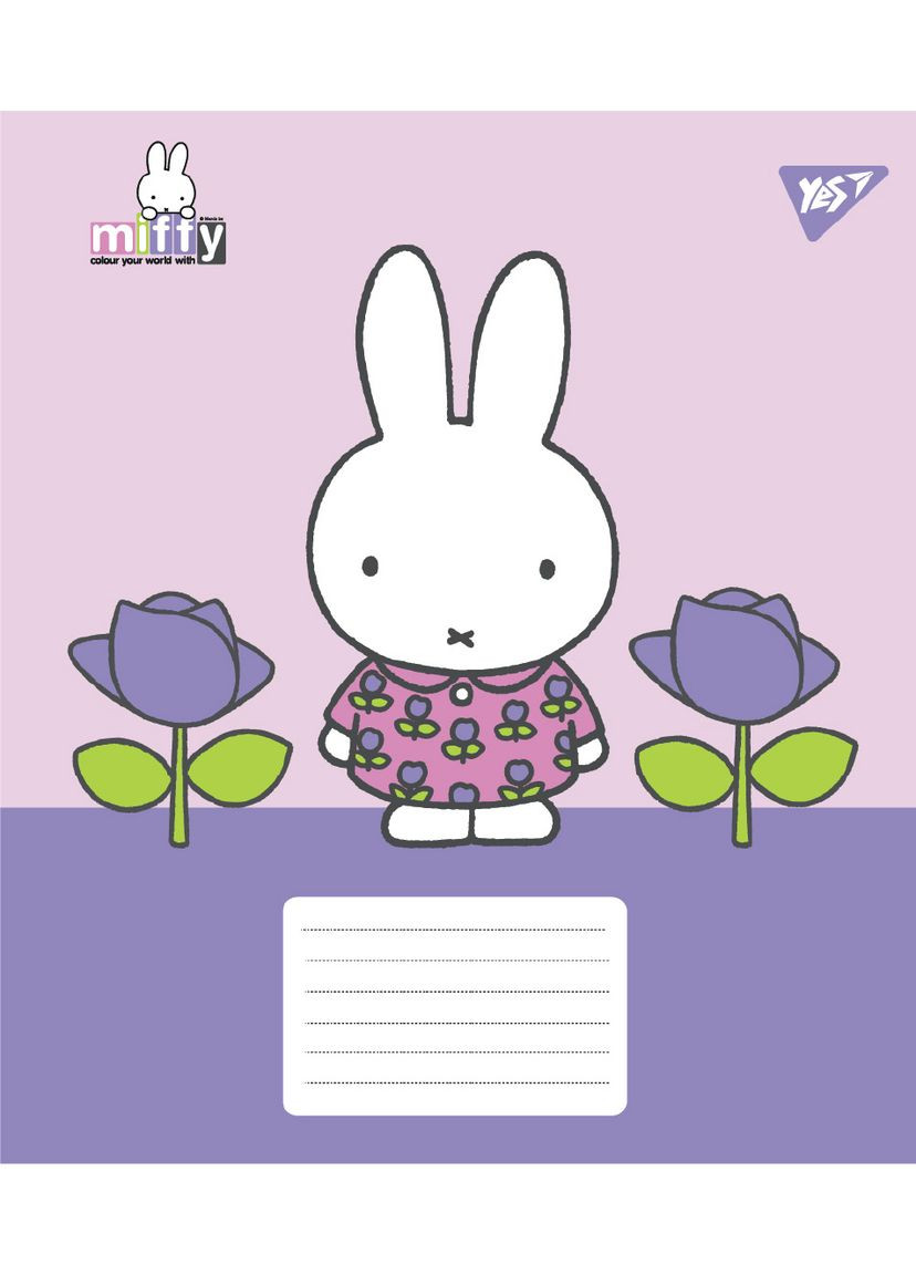 Набор тетрадей школьных А5/12 косая линия Miffy Spring 25 шт (767626) Yes (352167498)