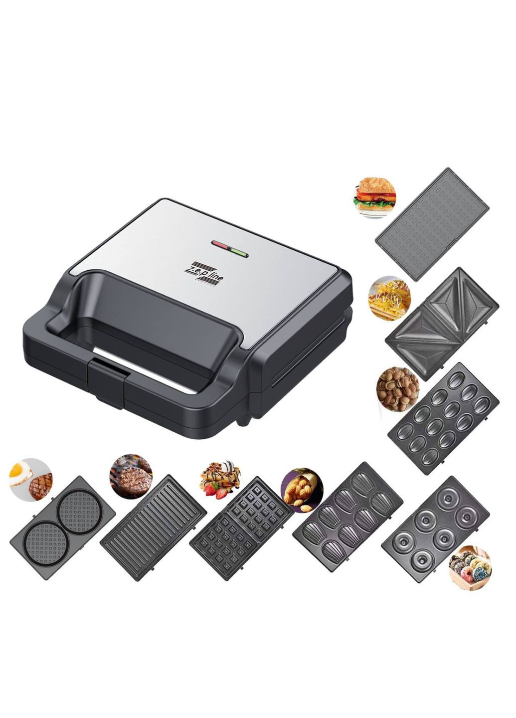 Мультимейкер 8в1 ZP-808 2200 Вт чорна Zepline (364101891)