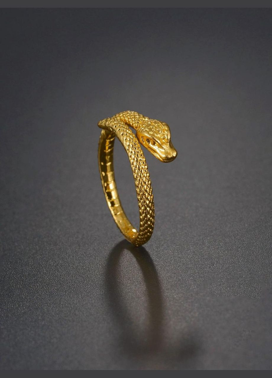 Сталева каблучка влади Золота Скандівська Змія модна каблучка у вигляді змії розмір регульований Fashion Jewelry (285110707)