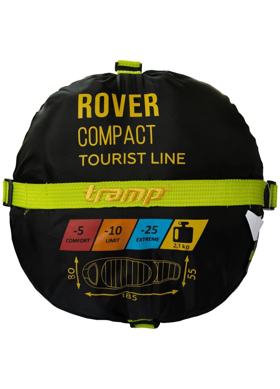 Спальный мешок Rover Compact кокон правый olive/grey 185/8055 UTRS-052С (UTRS-050C-R) Tramp (316535047)
