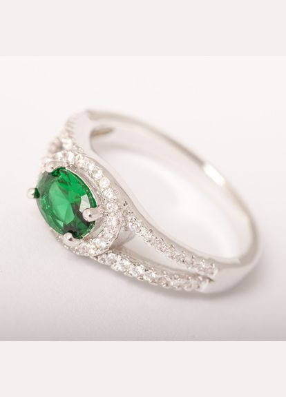 Каблучка з кристалом Зелене Око Sincera (339869933)