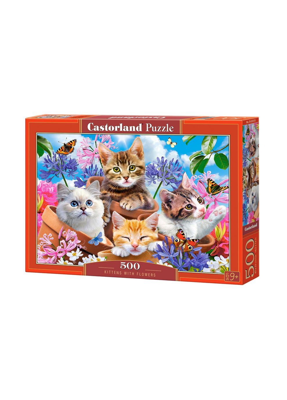 Пазл для дітей "Кошенята у квітах" (B53513) Castorland (290841523)