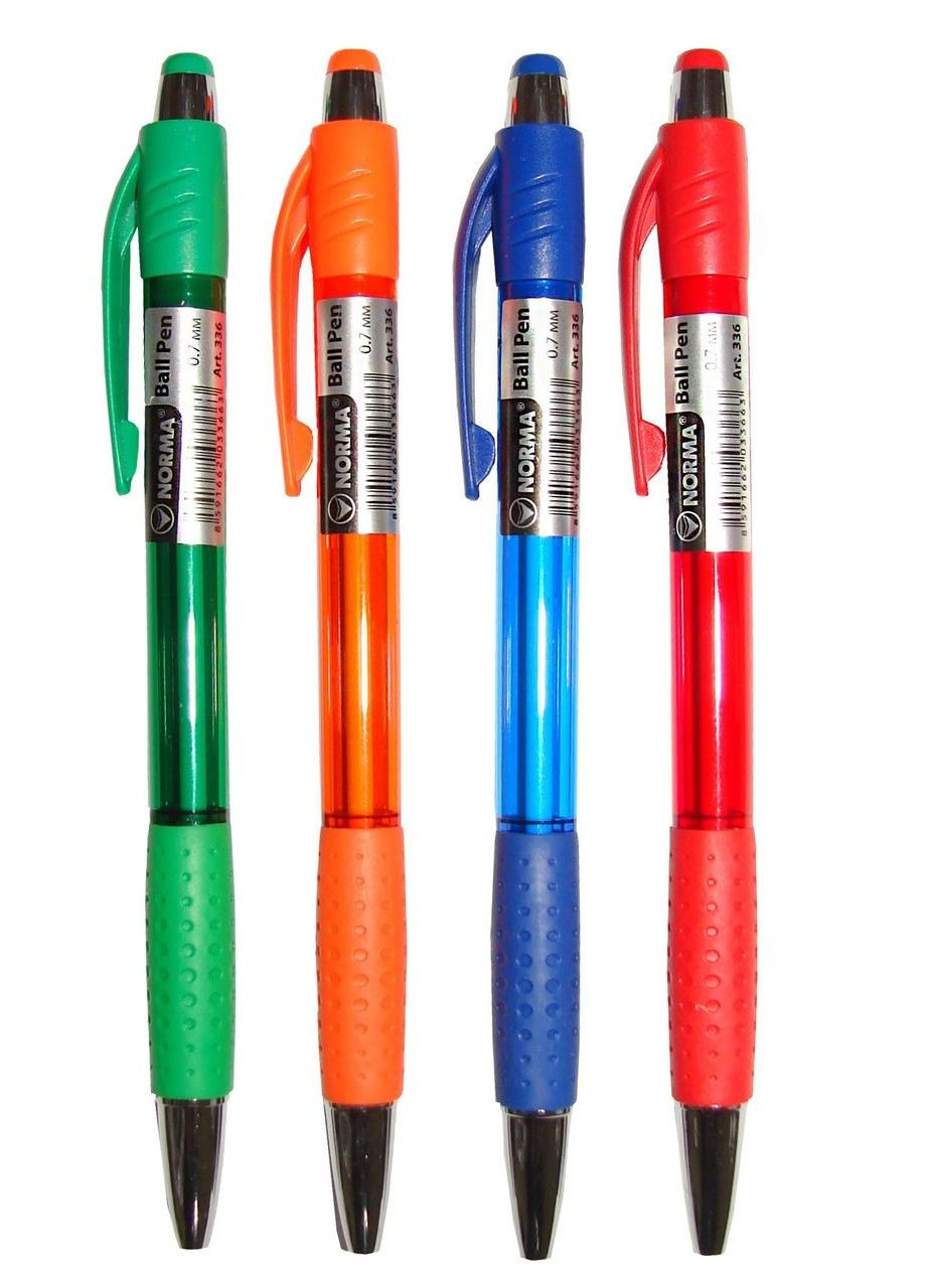 Ручка кулькова автомат " " /336/ синя, CAROLINA (12/144/1728) Norma (367750518)